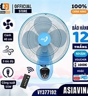 Quạt treo tường Asia Vina VY377192 55W màu xanh thiên thanh