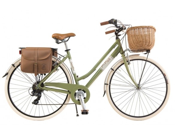 Xe đạp nữ Canellini Via Veneto Alluminio Verde Oliva màu xanh olive