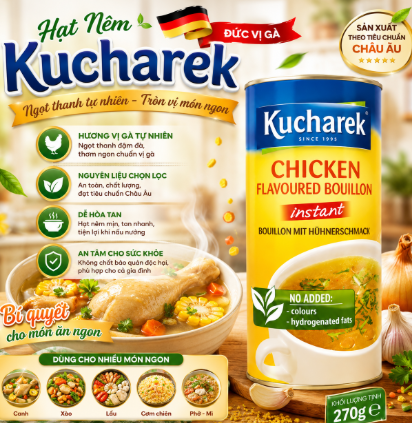 Hạt nêm vị gà Kucharek 270gr dạng hộp