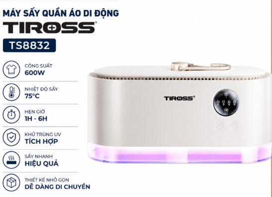 Mấy sấy quần áo Tiross TS8832 (Màu be)