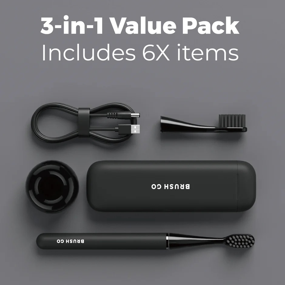 Bàn chải điện Mipow (USA) i4 Ultra Slim Travel Case & Ceramic Holder VER2 Black (CI-900S-T-BK)