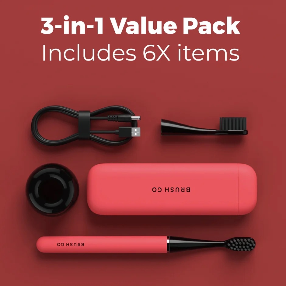 Bàn chải điện Mipow (USA) i4 Ultra Slim Travel Case & Ceramic Holder VER2 Red (CI-900S-T-RD)