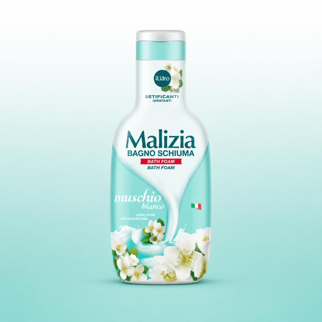 Sữa Tắm MALIZIA Xạ Hương Trắng 1000ml - Made in Italy (màu xanh)