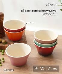 Set 6 bát Rainbowl Kaiyo. size 11.4cm (KCC-5073)