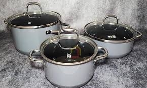 Bộ nồi WMF Fusiontec Essential 3 món màu ghi - Made in Germany