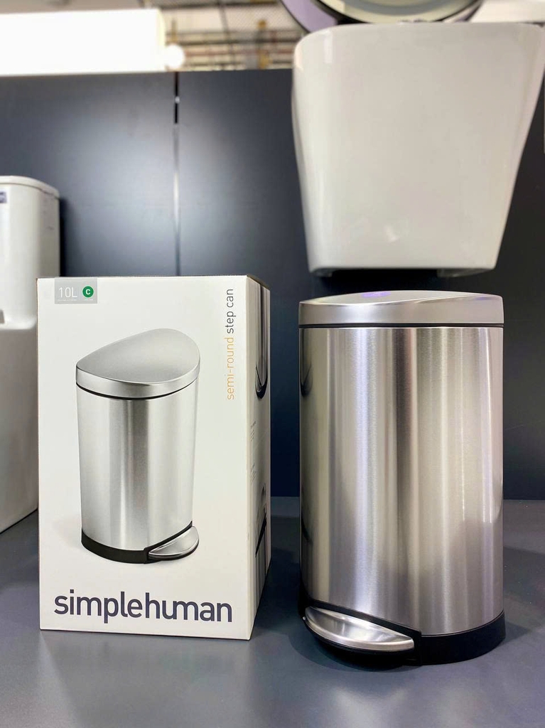 Thùng rác đạp chân Simplehuman CW1833 10L màu inox