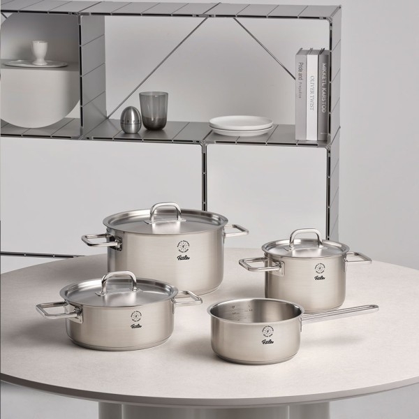 Bộ nồi Fissler RHEIN nắp inox có quánh 4 món (Made in Germany)