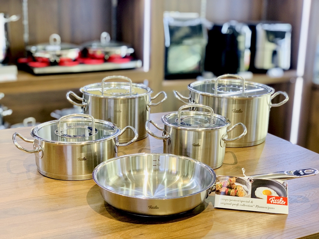 Bộ nồi Fissler Original Profi Collection 5 món (có chảo cán dài) Shop Hàng  Đức