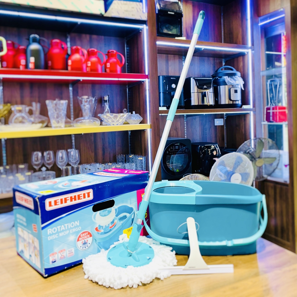 Cây lau nhà Leifheit Disc Mop Ergo 360 độ 55415 (tặng 1 gạt kính)