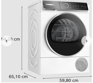 Máy sấy bơm nhiệt Bosch WQB246C0ES Seri 8 9kg