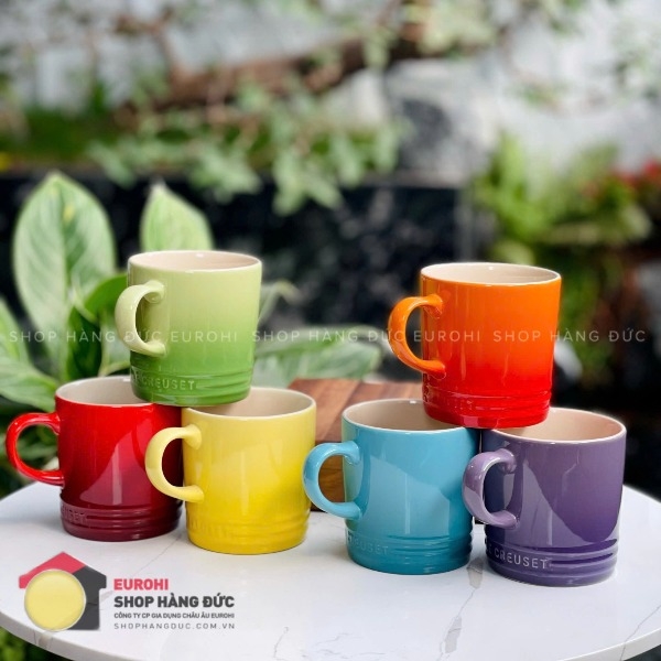Set 6 cốc sứ cầu vồng Le Creuset Rainbow 350ml
