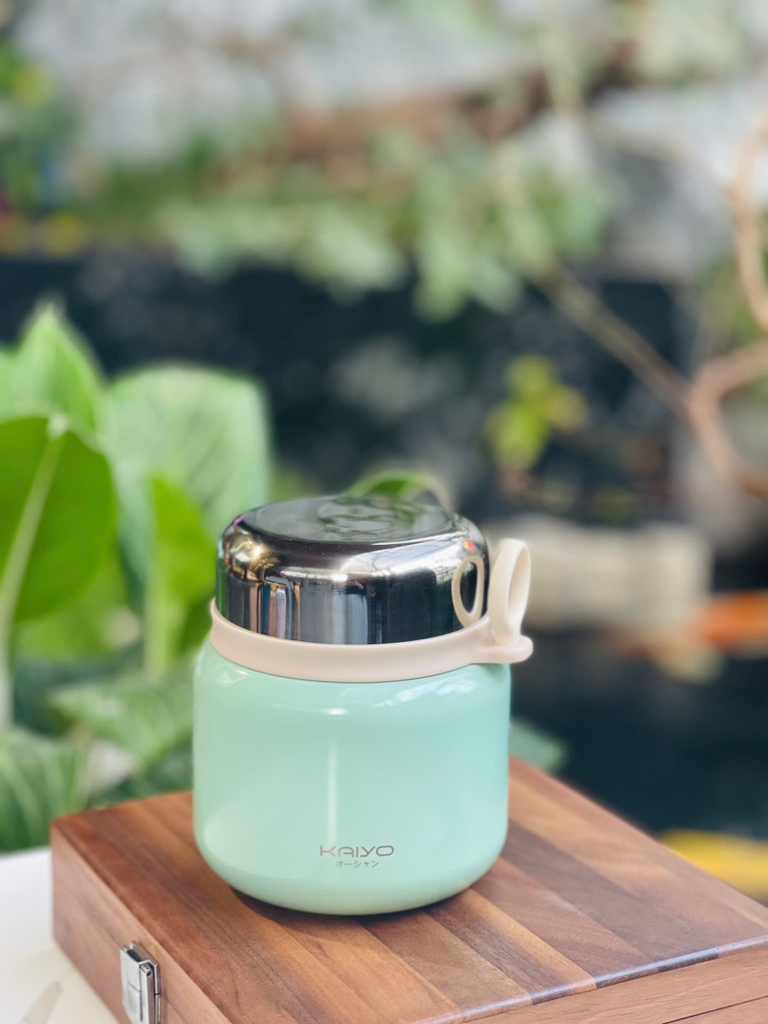 Bình ủ cháo Kaiyo 500ml màu xanh mint 8936212083987