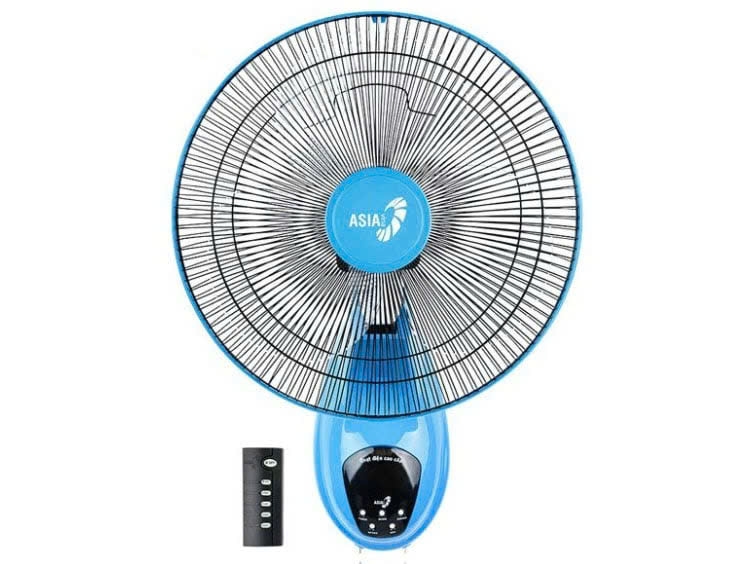 Quạt treo tường Asia Vina - VY377192 55W màu xanh thiên thanh (điều khiển từ xa)