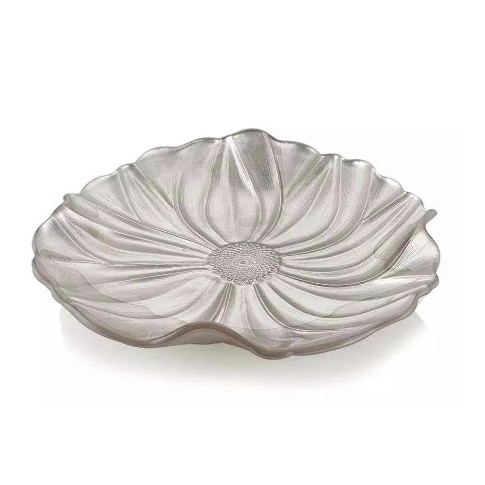 Đĩa pha lê IVV Magnolia Pearly Ivory hoa trắng 28cm (P/IT/IVV/5334.3/280)