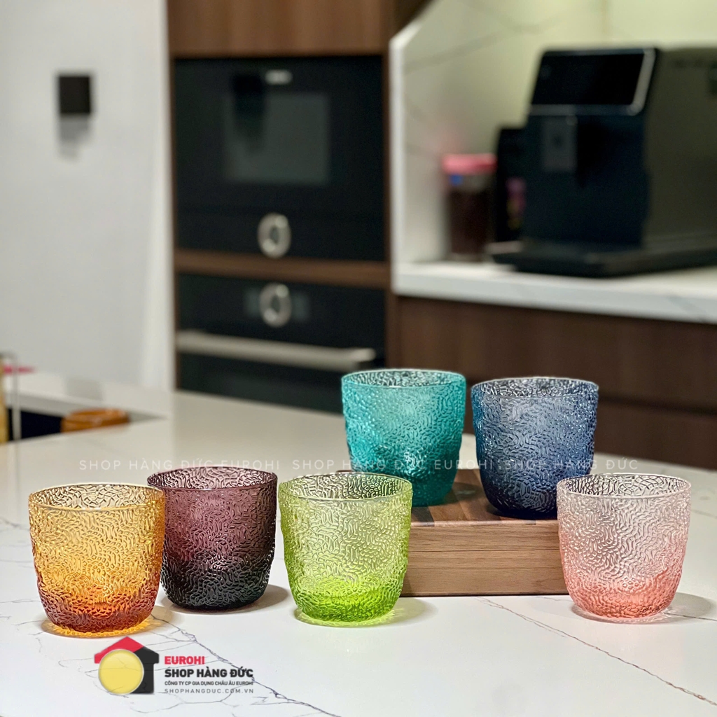 Set 6 cốc Pha lê IVV Tricot Assorted Colors 300ml (8836.1/S6/300) - Made in Italy