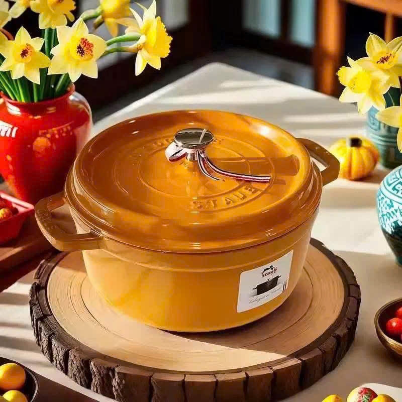 Nồi gang Staub Cocotte màu vàng mù tạt 26cm 5.2L (1102612)