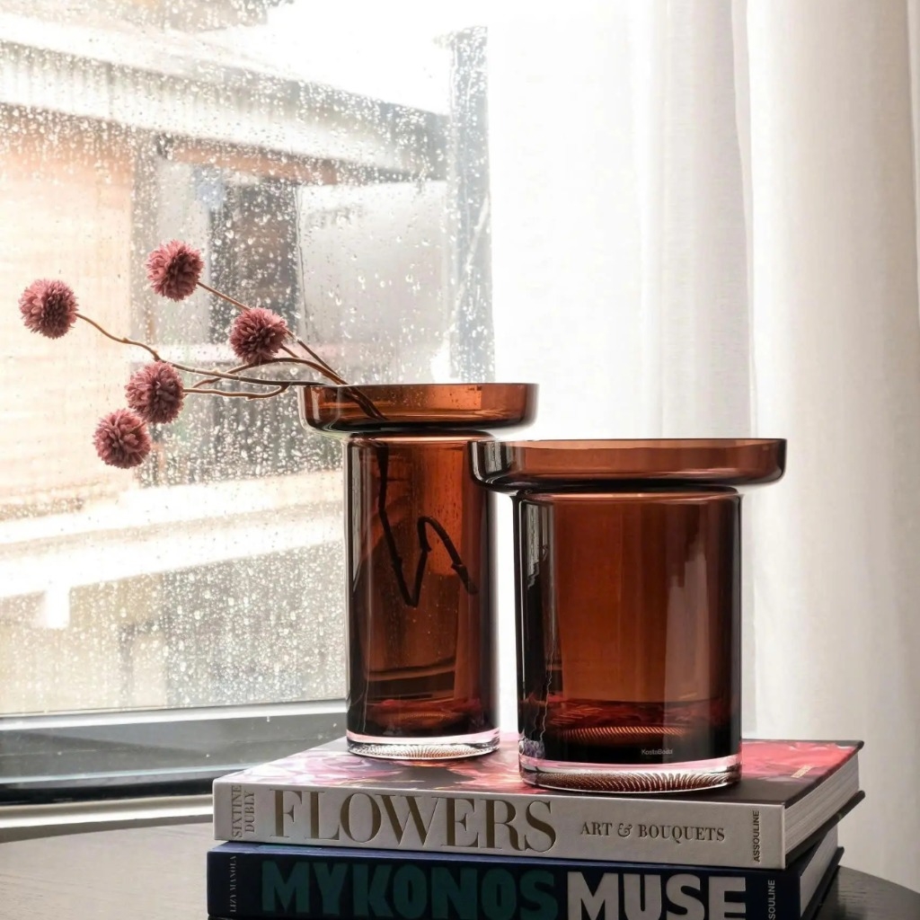 Lọ hoa pha lê Kosta Boda Limelight Rose Caramen 19,5cm (V/7042001/195/RC)