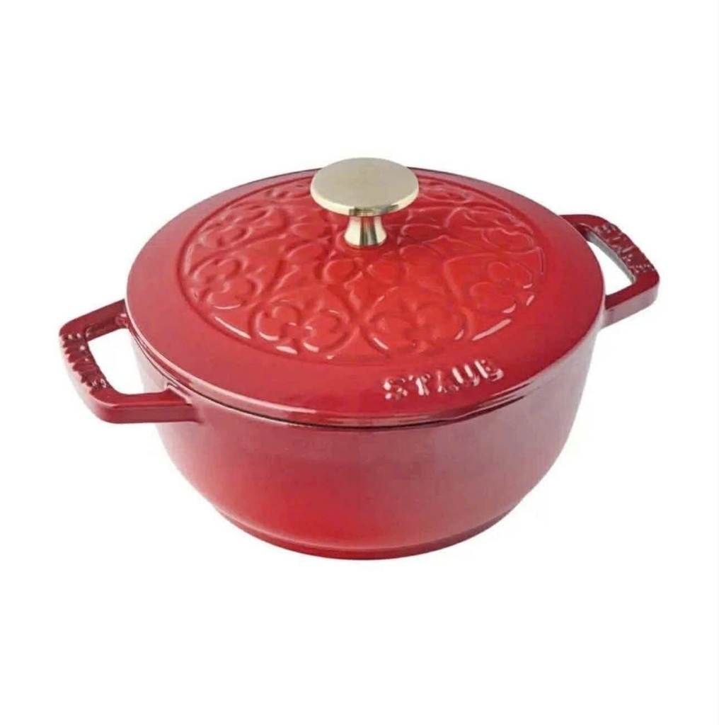 Nồi gang Staub Lily La Marmite 16cm 1.1L màu đỏ (112181606/ 1031197)