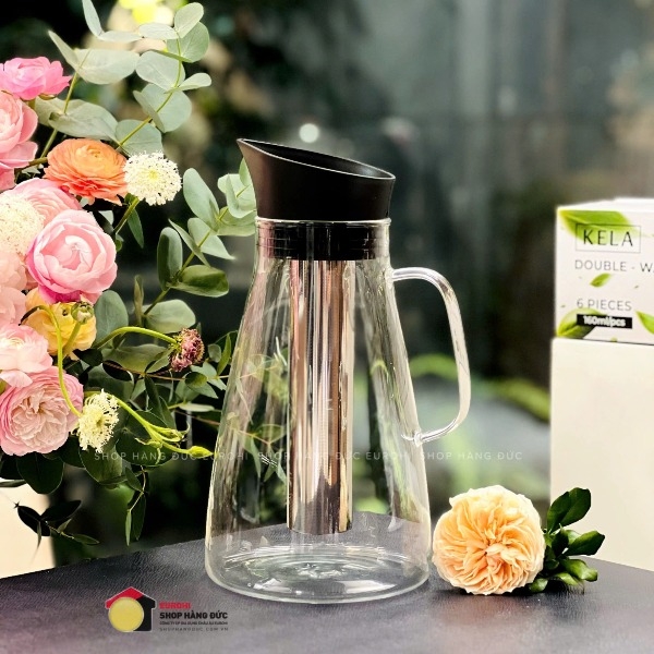 Bình thuỷ tinh lọc cafe/trà Kela 1840ml (DMT3483)