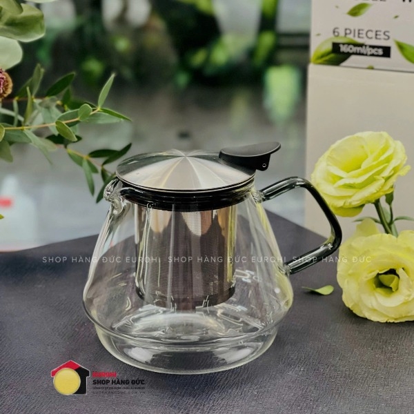 Ấm pha trà thuỷ tinh kèm lõi lọc Kela 800ml (DMT2140-G)