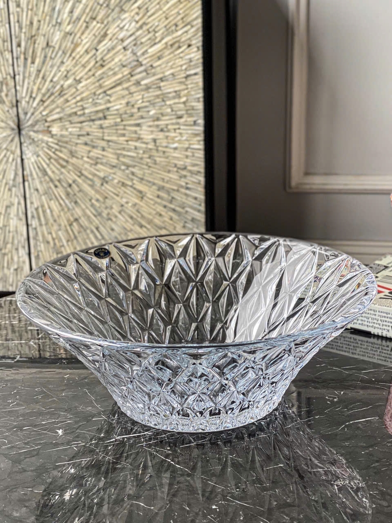 Tô pha lê Bohemia Memphis trắng 30.5cm (B/6KG88/99X23/305)