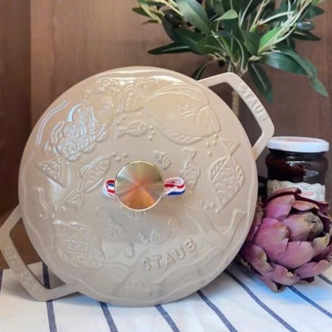 Chảo gang tròn Staub Sea same 20cm 0.75L biển cả (1028990)