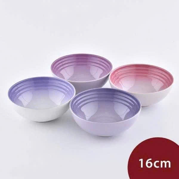 Set 4 bát tô nhỡ Le Creuset Vancouver Cereal 16cm (69198162699032) - hồng, tím