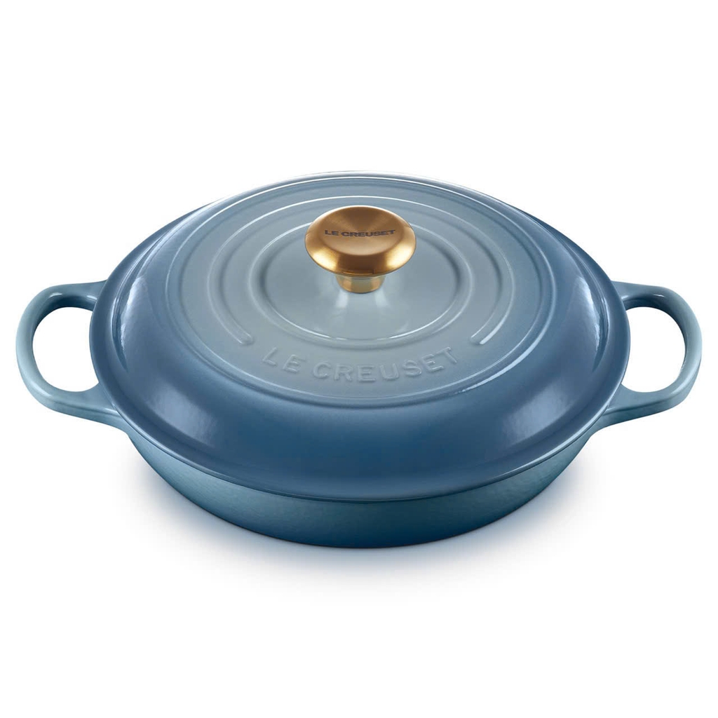 Nồi chảo gang Le Creuset Chambray 26cm 2.2L màu xanh (21180 26 43 44441)