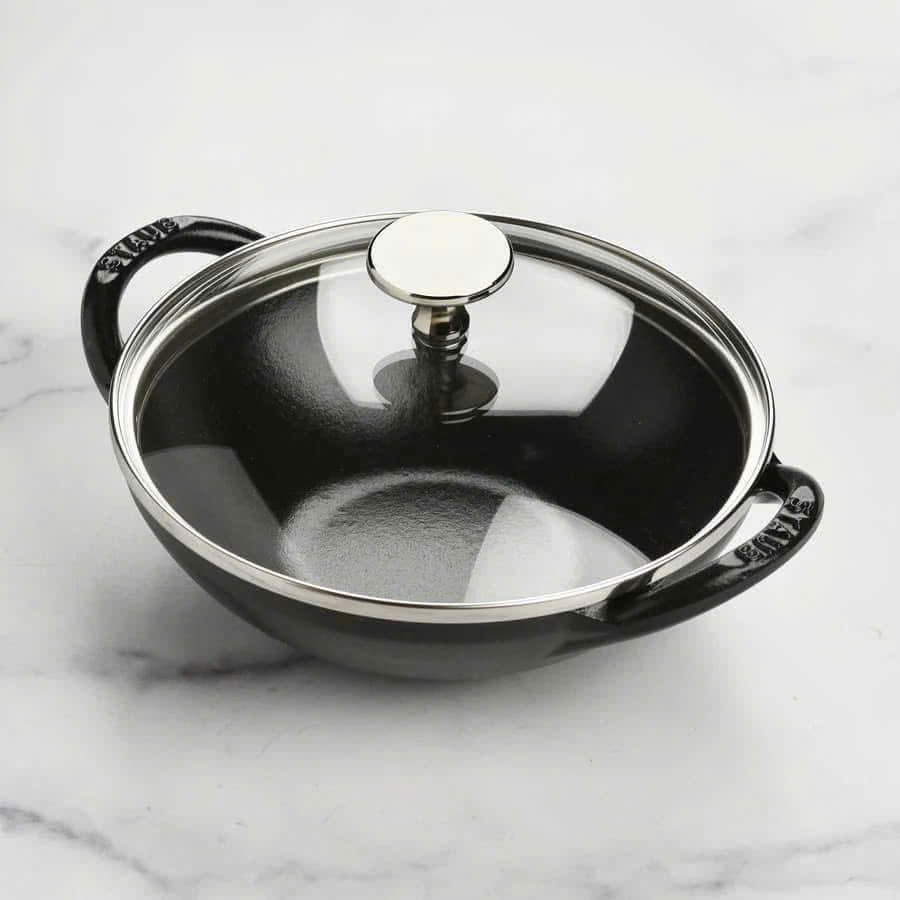 Chảo gang Staub Wok baby 16cm 0.65L màu đen (1311723)
