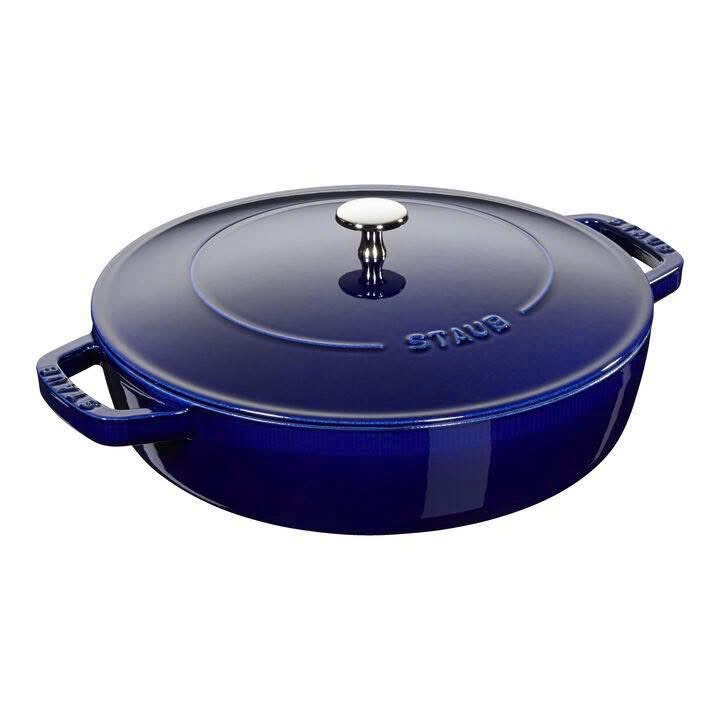 Nồi chảo gang Staub Chistera Dark blue 24cm 2.4L màu xanh dương (1272491)