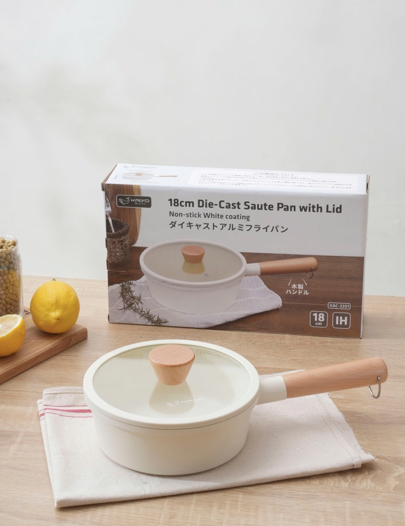 Chảo Kaiyo Elegant thành cao đáy liền 18cm (KAC-2201)