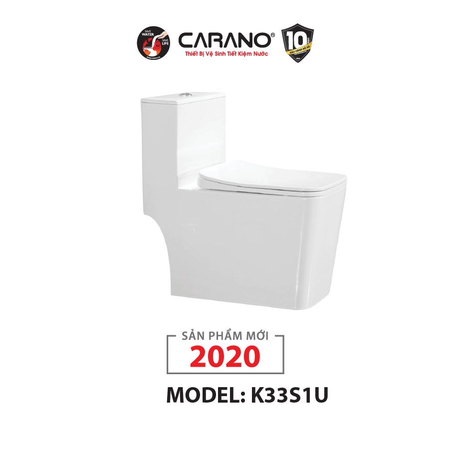 BỒN CẦU CARANO 1 KHỐI K33S1U (TOILET MODEL: K33S1U)