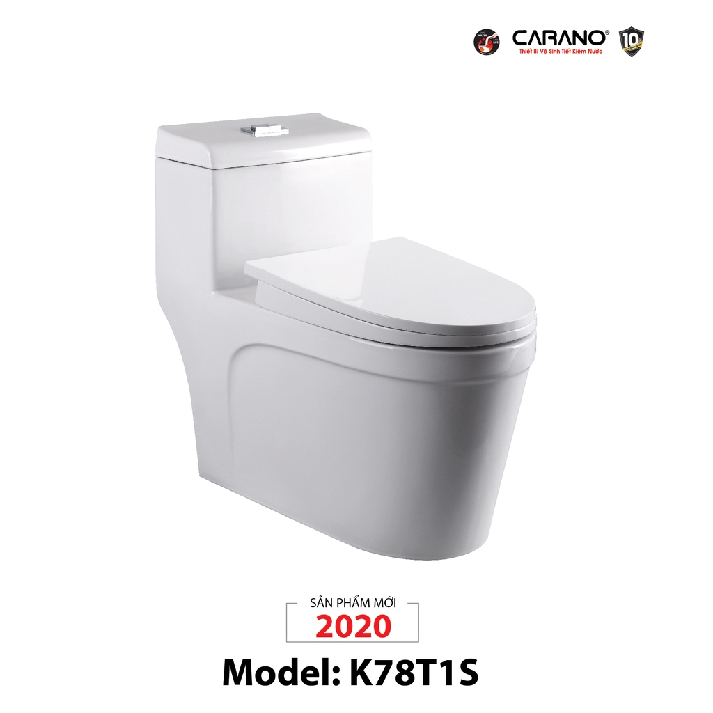 BỒN CẦU CARANO 1 KHỐI K78T1S (TOILET MODEL: K78T1S)