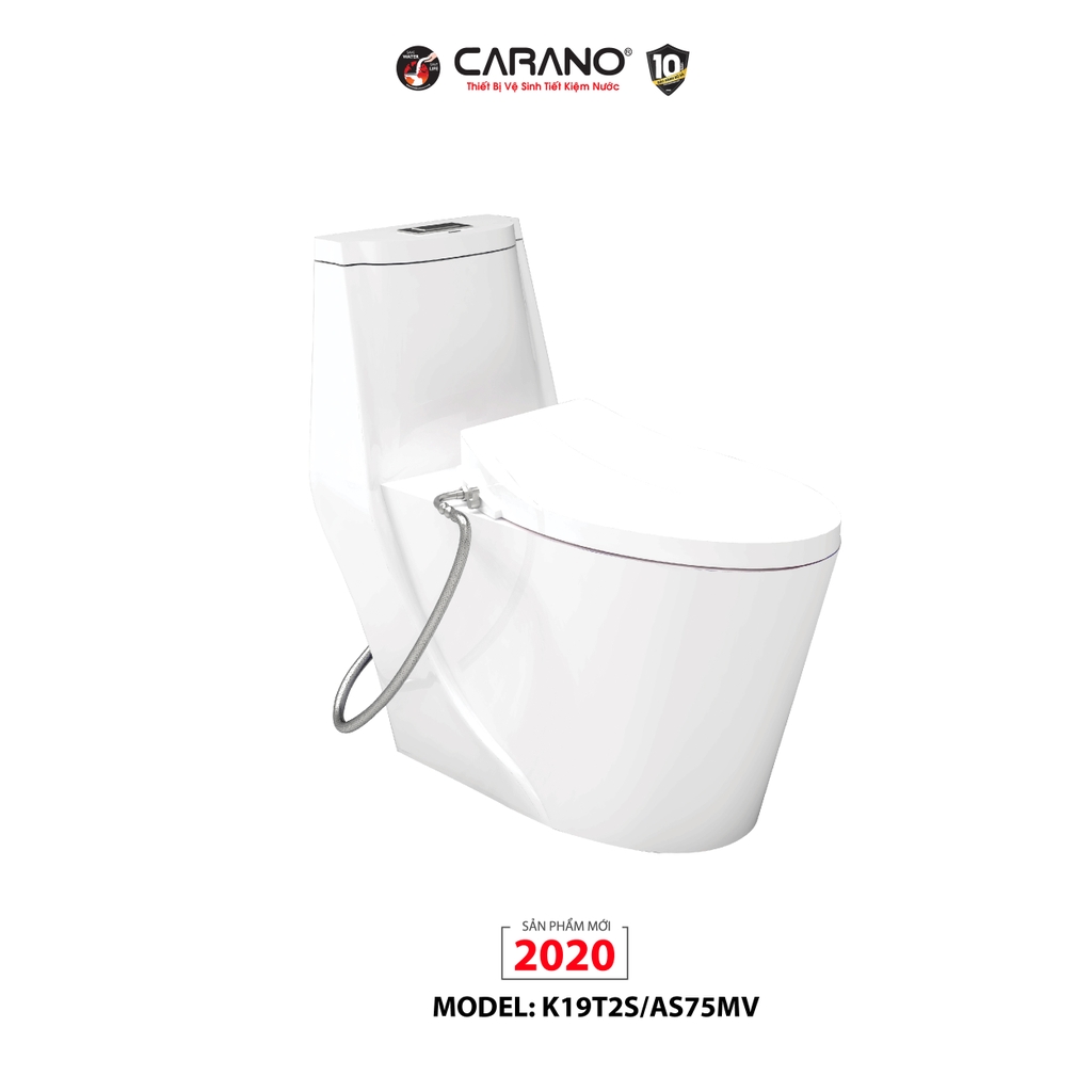 BỒN CẦU 1 KHỐI CARANO K19T2S/AS75MV (TOILET MODEL: K19T2S/AS75MV)