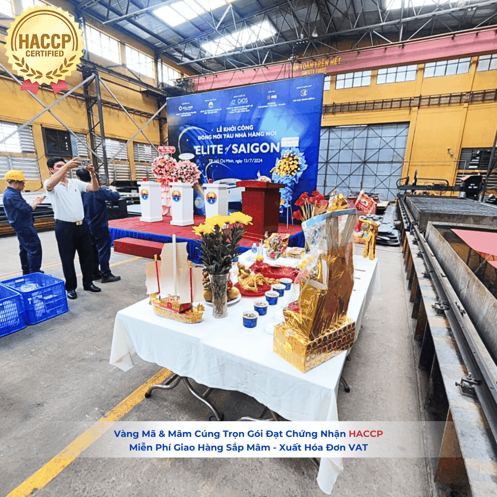 Mâm cúng động thổ nhà xưởng tại Hòa Hưng Mâm cúng động thổ tại phường Hòa Hưng: Giữ 3 nhịp hiện trường để ngày khởi công trang trọng và gọn việc