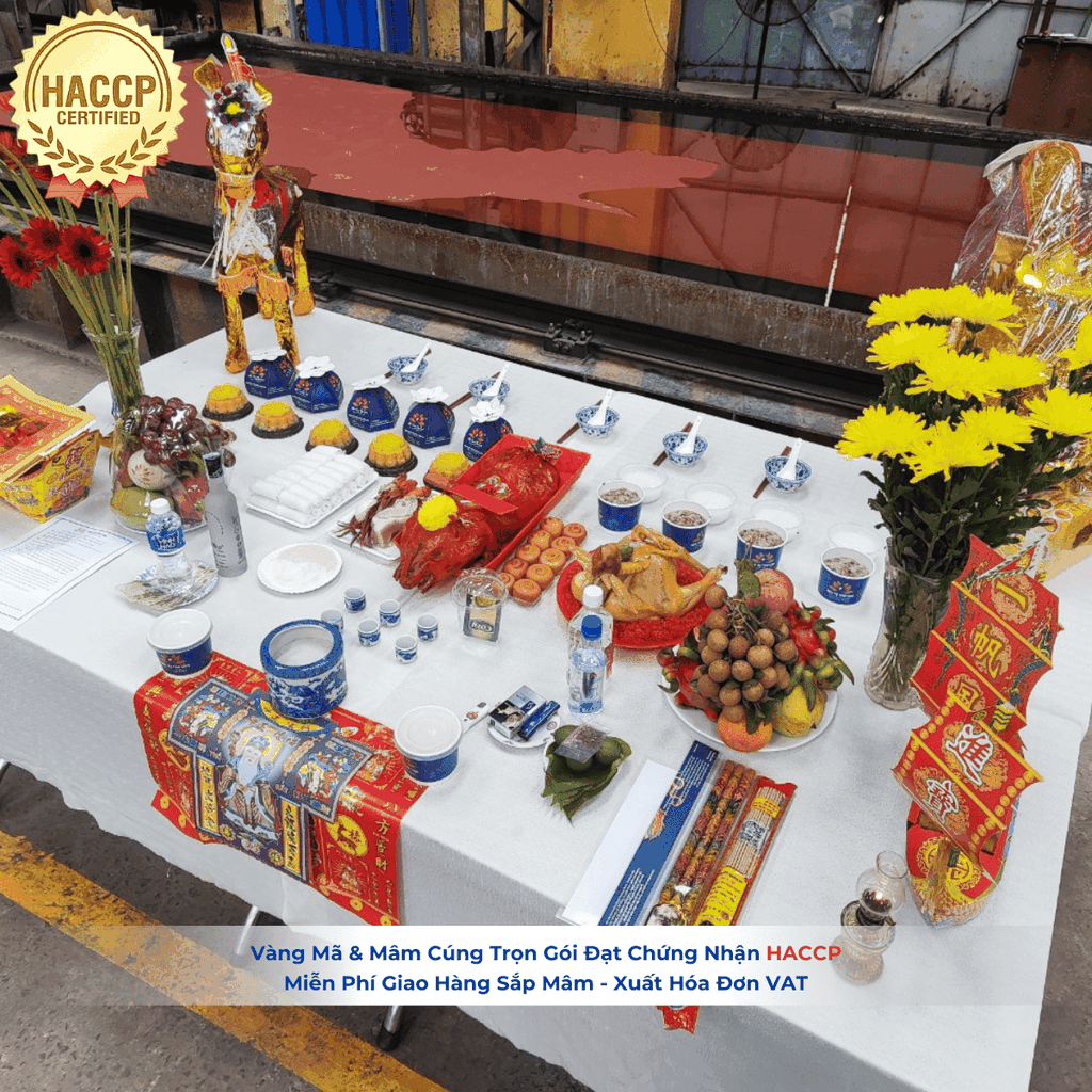 Mâm cúng động thổ đầy đủ tại nhà xưởng Phường Tân Mỹ Mâm cúng động thổ tại Phường Tân Mỹ: Chốt 4 câu trước giờ cúng để công trình khởi động gọn và đủ lễ