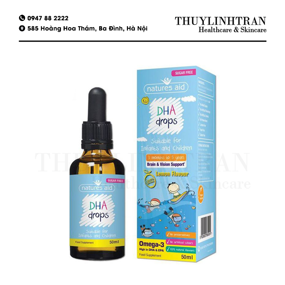 NATURE AID DHA Drops 50ml | THUYLINHTRAN - Thực phẩm chức năng và mỹ phẩm  chính hãng