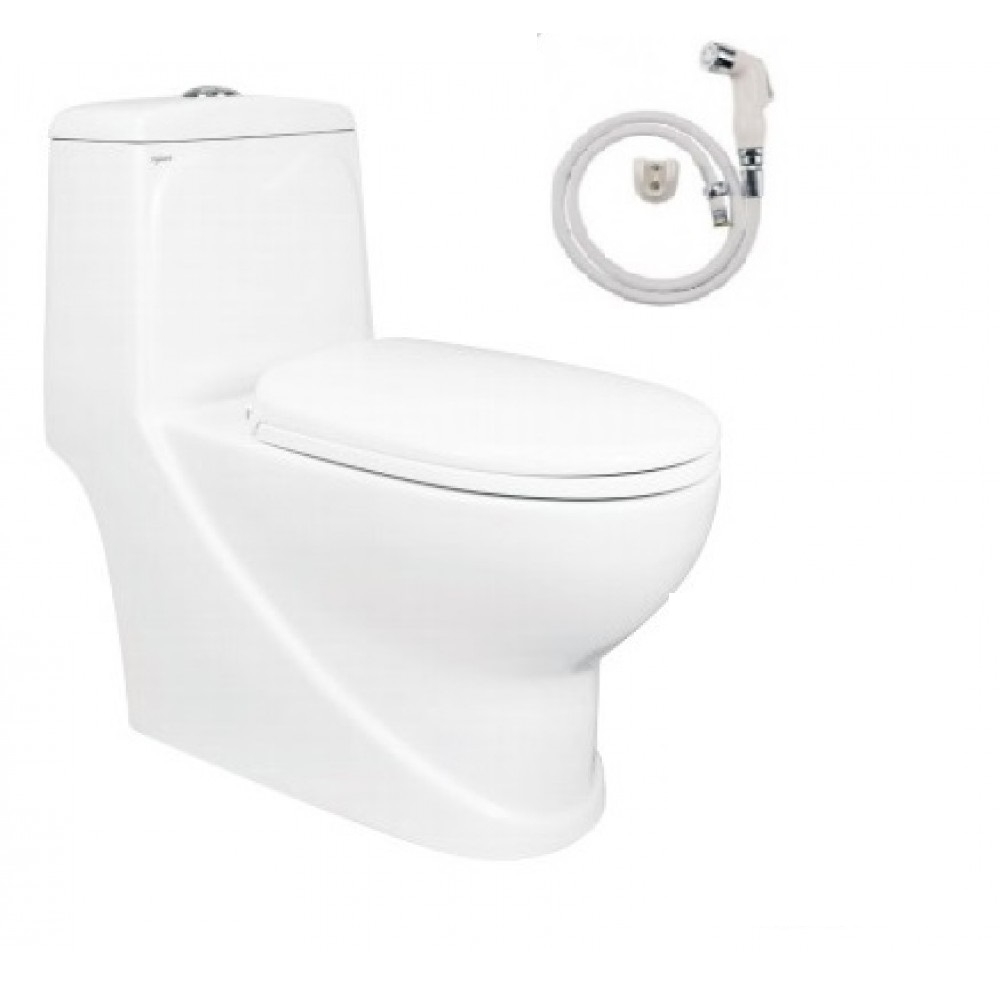 Bồn Cầu Viglacera V38 Nắp Êm + Vòi Xịt Vg826 | Giàu Phát
