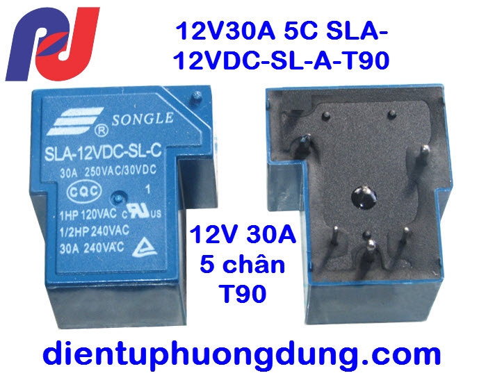 Relay Songle T90 12v 30a 5c Sla 12vdc Sl A điện Tử Phương Dũng