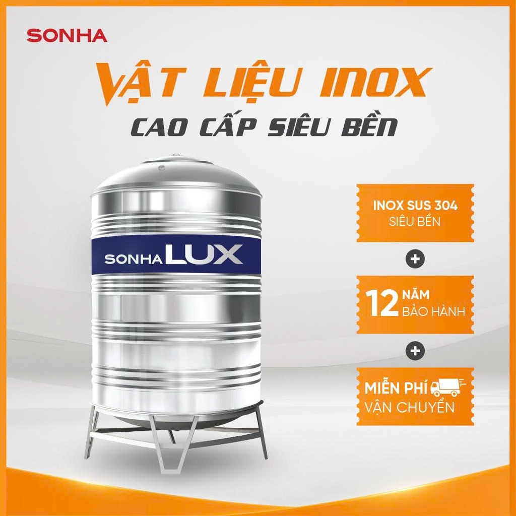 Bồn Inox Sơn Hà LUX đứng 1200F980