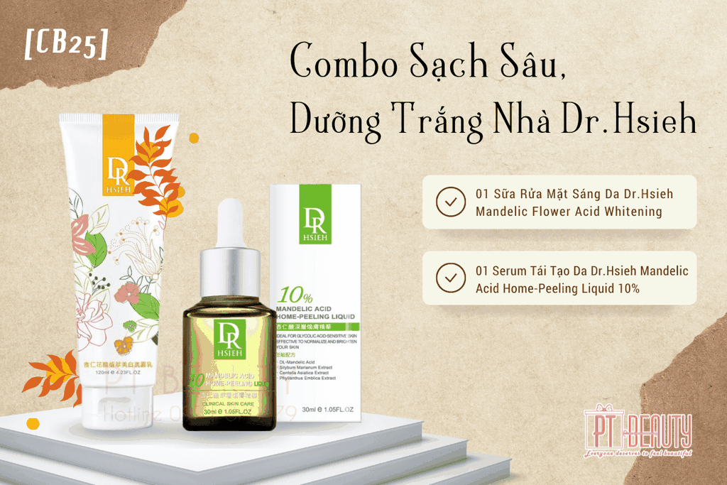 [CB25] Combo Sạch Sâu Dưỡng Trắng Nhà Dr. Hsieh