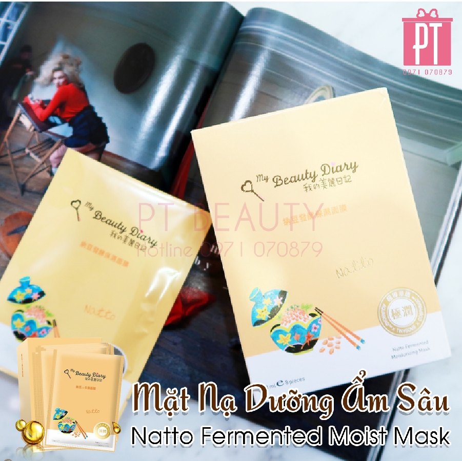 Mặt Nạ Dưỡng Ẩm Sâu Đậu Natto My Beauty Diary Natto Fermented Moist Mask 8pcs