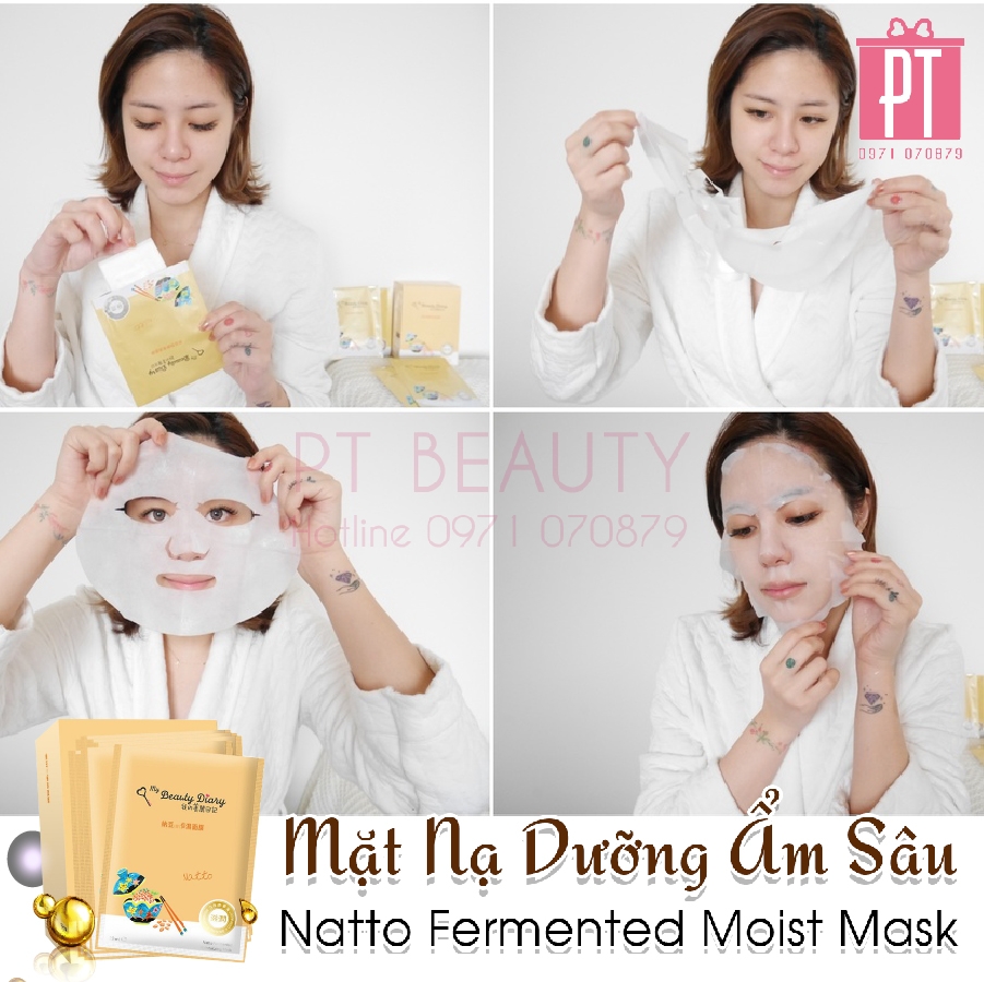 Mặt Nạ Dưỡng Ẩm Sâu Đậu Natto My Beauty Diary Natto Fermented Moist Mask 8pcs