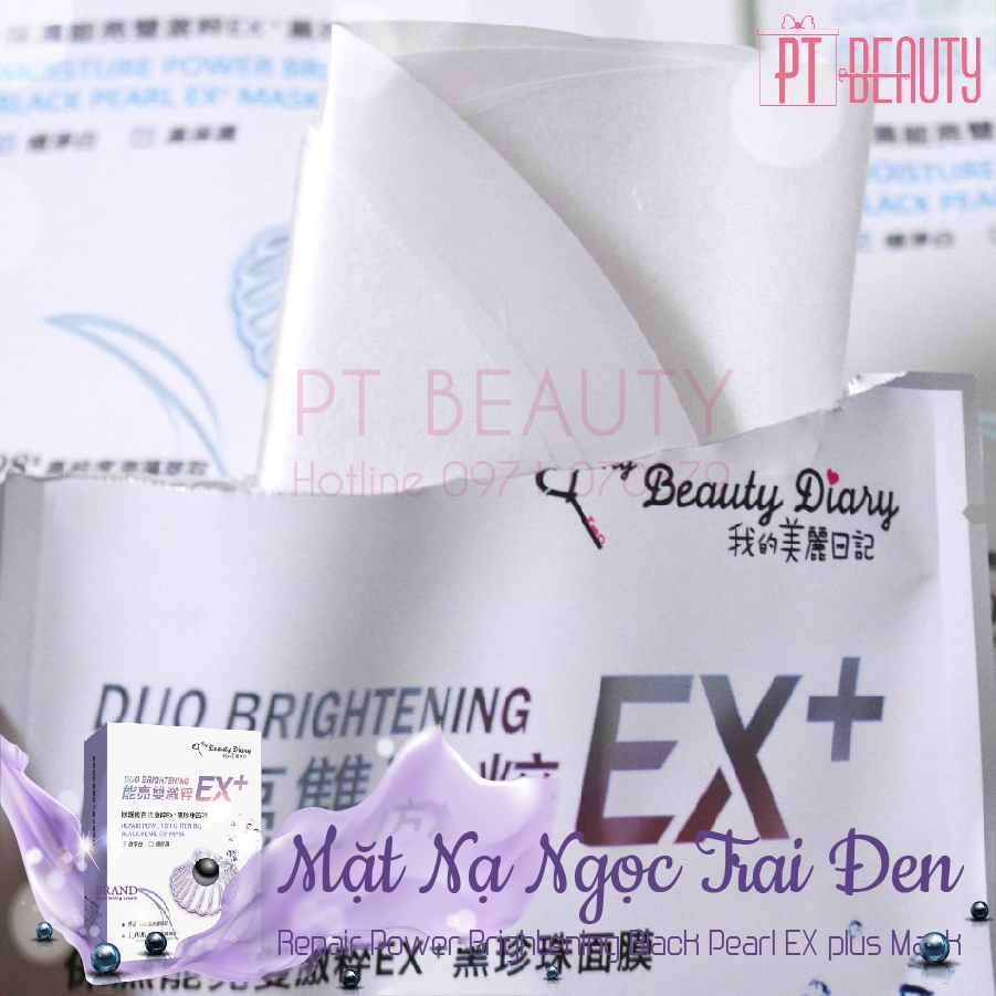 Mặt Nạ My Beauty Diary Ngọc Trai Đen Ex+ Tím - Repair Power Brightening Black Pearl EX+ Mask 6pcs