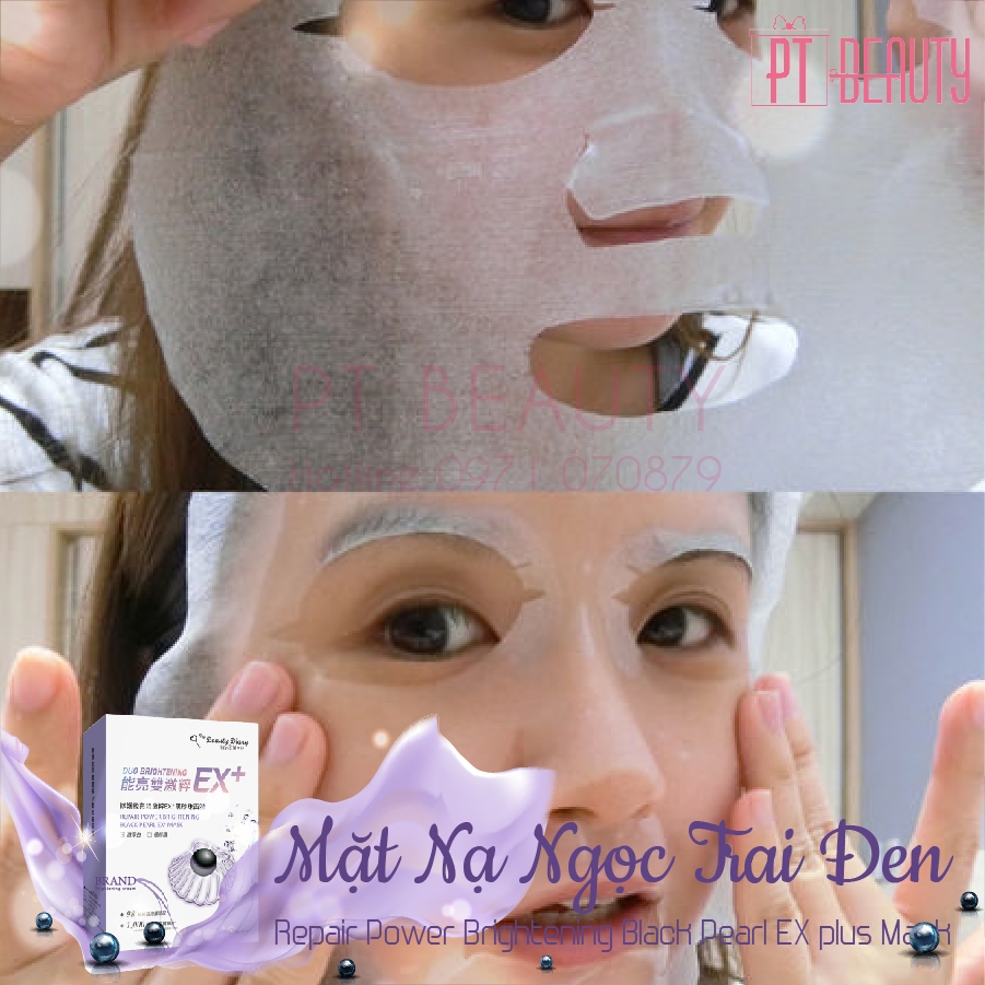 Mặt Nạ My Beauty Diary Ngọc Trai Đen Ex+ Tím - Repair Power Brightening Black Pearl EX+ Mask 6pcs