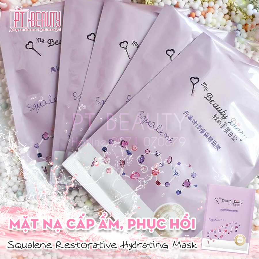 Mặt Nạ Phục Hồi, Chống Lão Hóa My Beauty Diary Squalene Restorative Hydrating Mask 8pcs