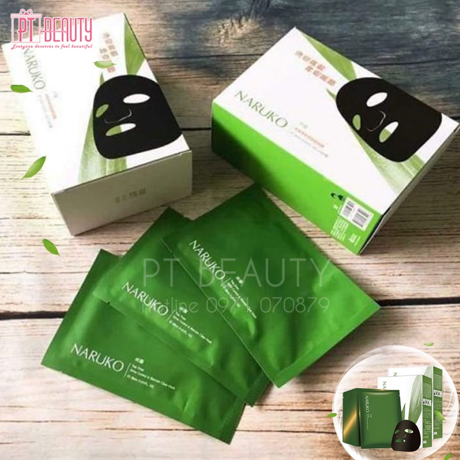 Mặt Nạ Naruko Tràm Trà Trị Mụn – Tea Tree Shine Control & Blemish Clear Mask 8pcs