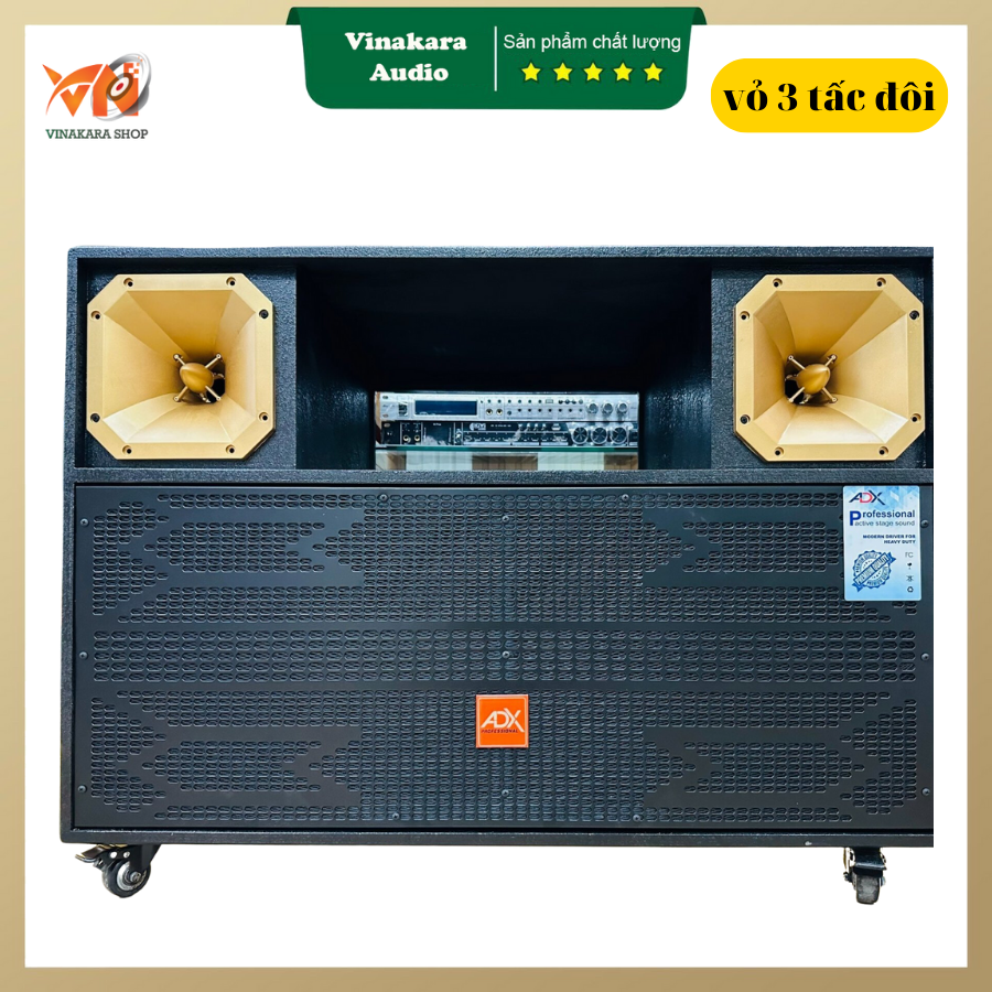 Vỏ Thùng loa kéo điện 3 tấc đôi, VLK30-E, KT 93x46x64 cm ...