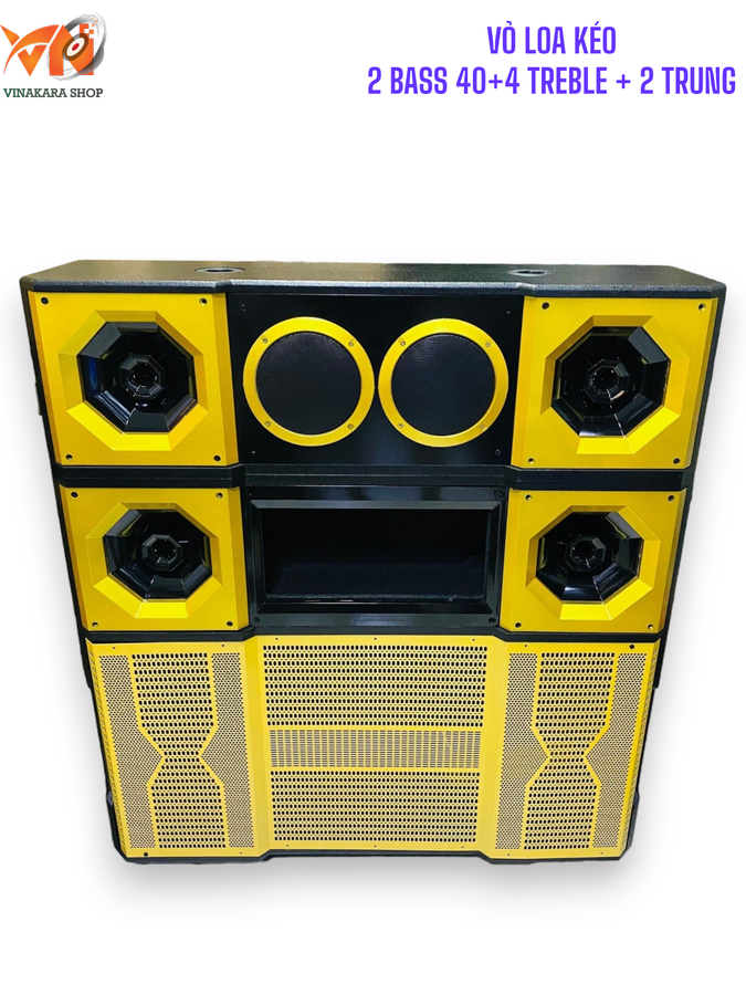 Vỏ thùng loa kéo bình mạch 4 tấc 40 đôi, 4 treble, 2 trung kiểu ...