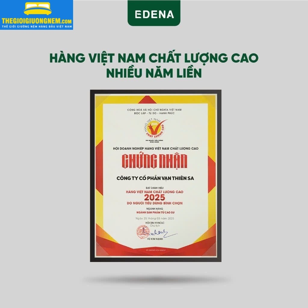 NỆM CAO SU THIÊN NHIÊN EDENA - COOLATEX